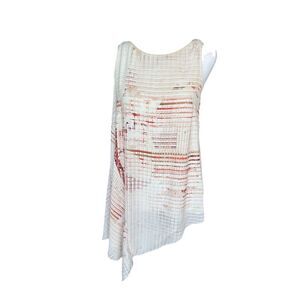 White House Black Market Women's XS Multicolor Geometric Tunic Blouse